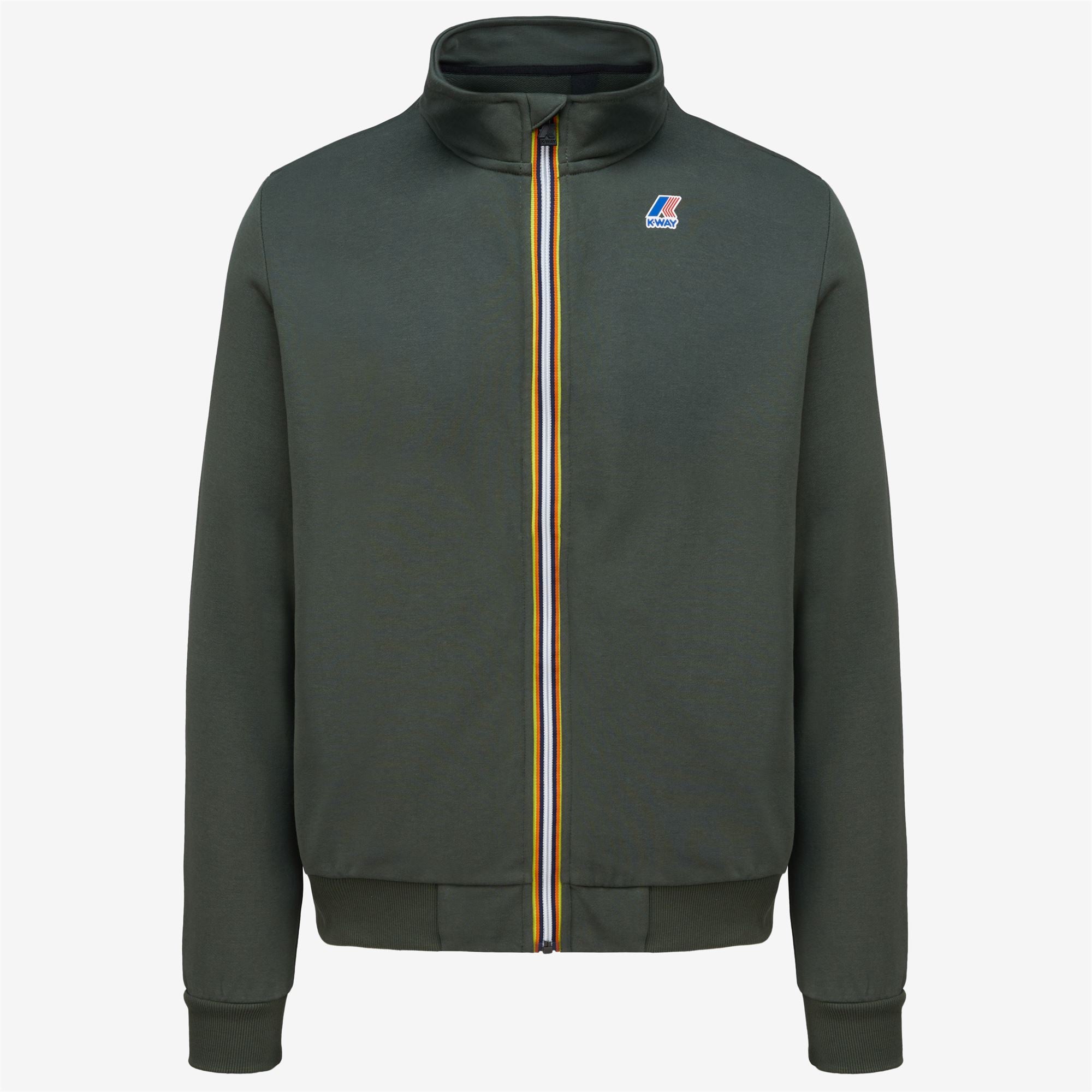 AUGUR POLY COTTON - Fleece - Jacket - Unisex - GREEN BLACKISH
