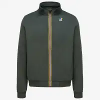 AUGUR POLY COTTON - Fleece - Jacket - Unisex - GREEN BLACKISH
