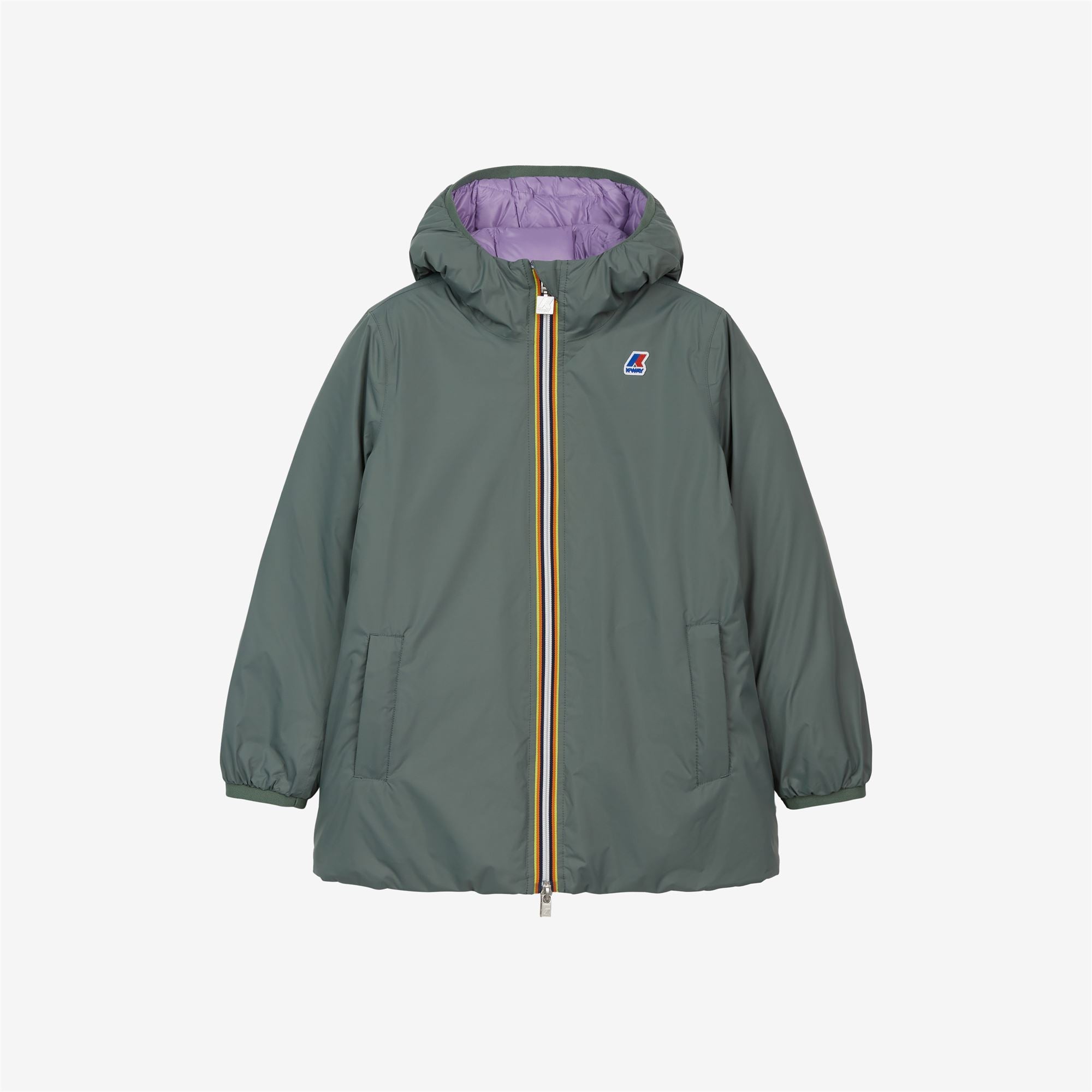 P. SOPHIE THERMO PLUS.2 REVERSIBLE - Jackets - Mid - Girl - GREEN LAUREL-VIOLET LAVENDER