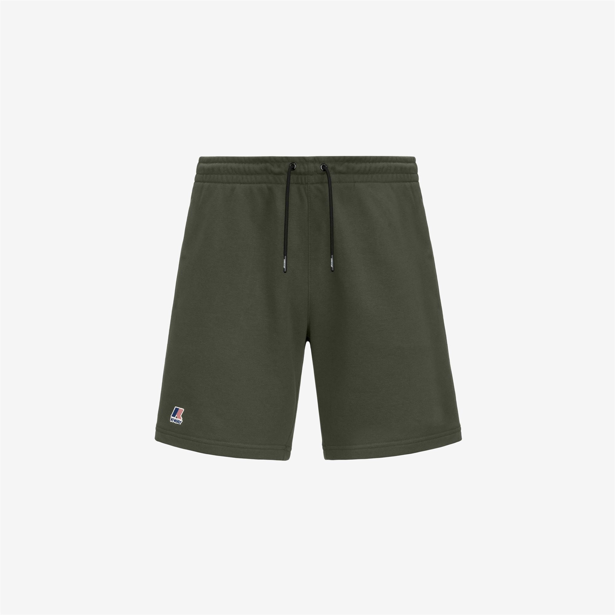 LE VRAI DORIAN POLY COTTON - Shorts - Sport  Shorts - Unisex - GREEN BLACKISH
