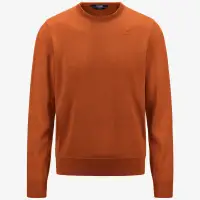 SEBASTIEN MERINO - KNITWEAR - Pull  Over - Man - ORANGE PUMPKIN