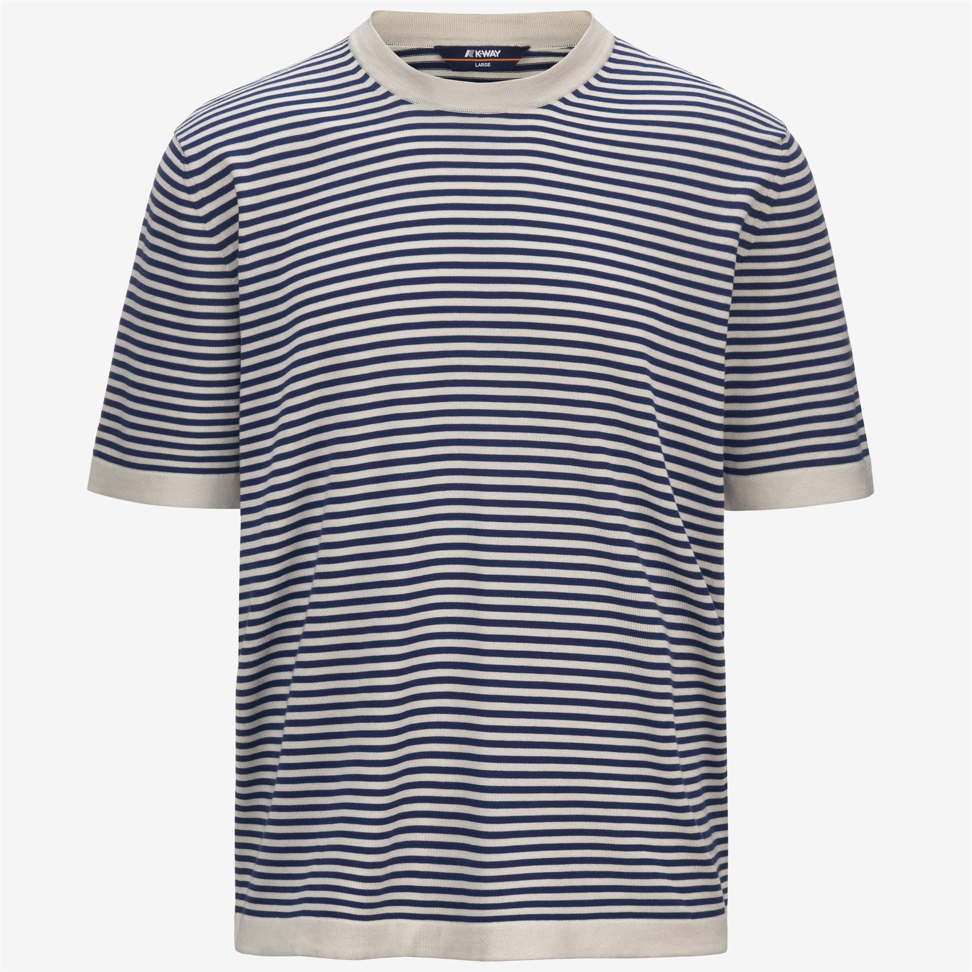 COMBE STRIPES - KNITWEAR - Pull  Over - Man - BEIGE LT-BLUE DEPTHS