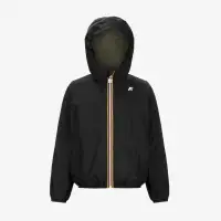 P. JAKE PLUS.2 REVERSIBLE - Jackets - Short - Boy - BLACK PURE-GREEN CYPRESS