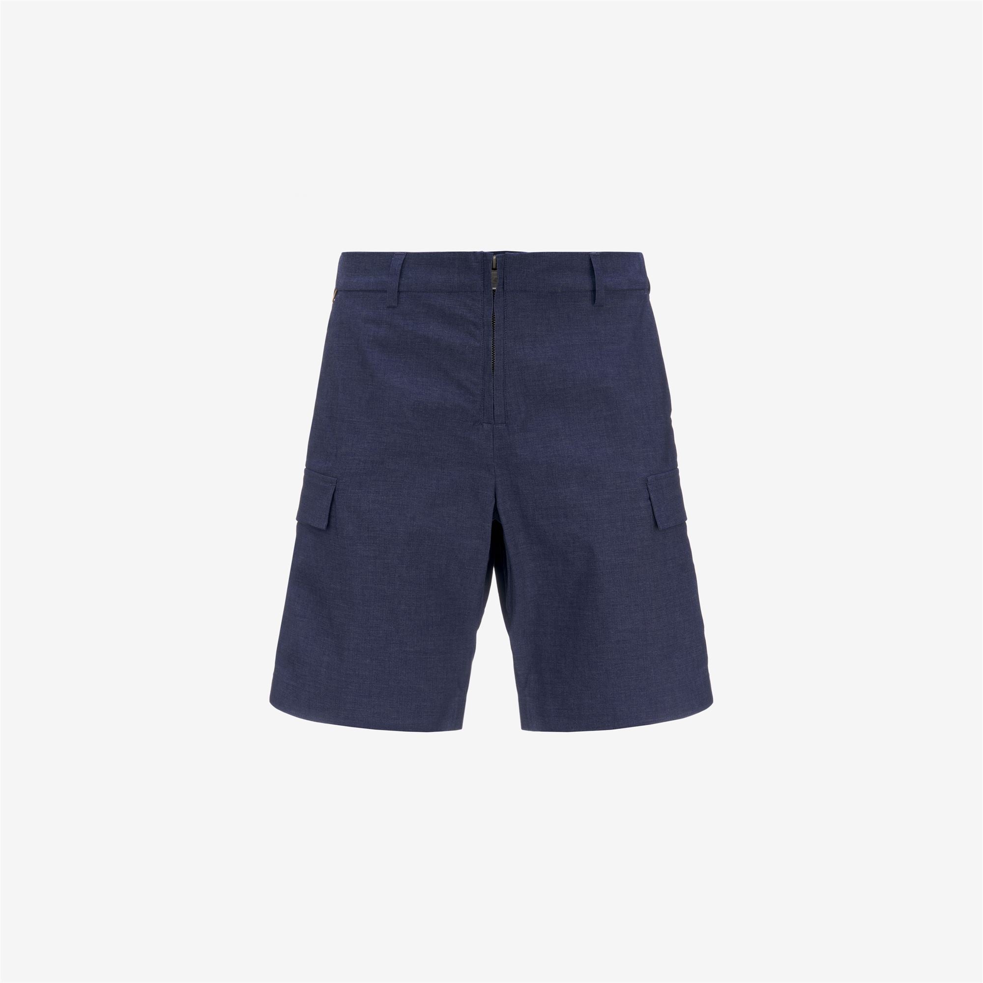BASTYEL SOFT DENIM - Shorts - Cargo - Man - BLUE DEEP COBALT