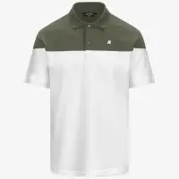 SIMOR INSERT PIQUE - Polo Shirts - Polo - Man - WHITE-GREEN LICHEN
