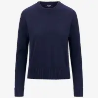 DOMITINE COTTON CASHMERE - KNITWEAR - Pull  Over - Woman - BLUE DK