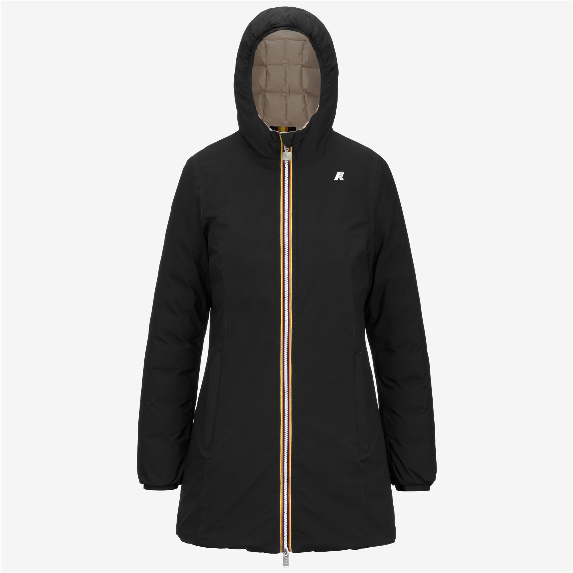 DENISE ST THERMO REVERSIBLE - Jackets - 3/4 LENGTH - Woman - BLACK P-BEIGE G