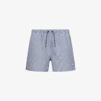 HAZEL MID STRIPES BEACH - Bathing Suits - Swimming Trunks - Man - WHITE-BLUE DEEP COBALT