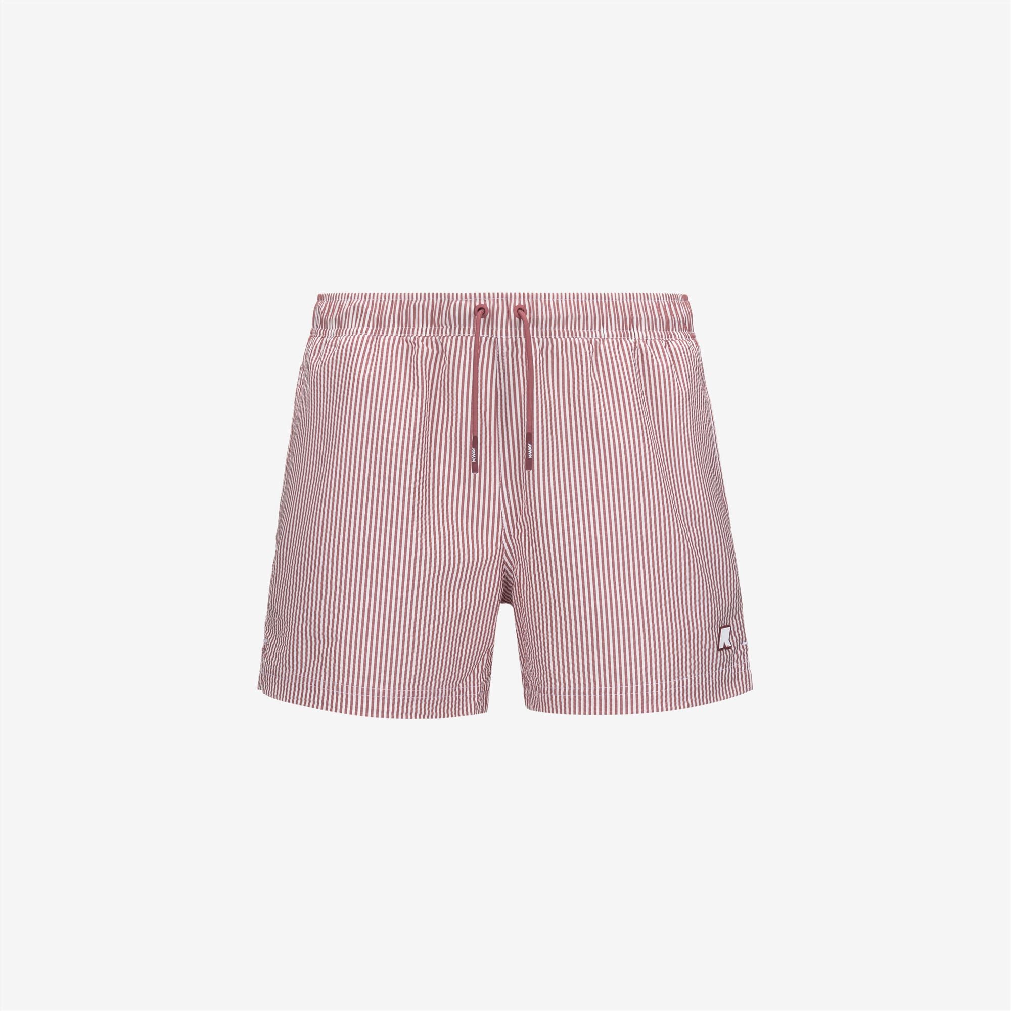 HAZEL MID STRIPES BEACH - Bathing Suits - Swimming Trunks - Man - WHITE-RED BROWNISH