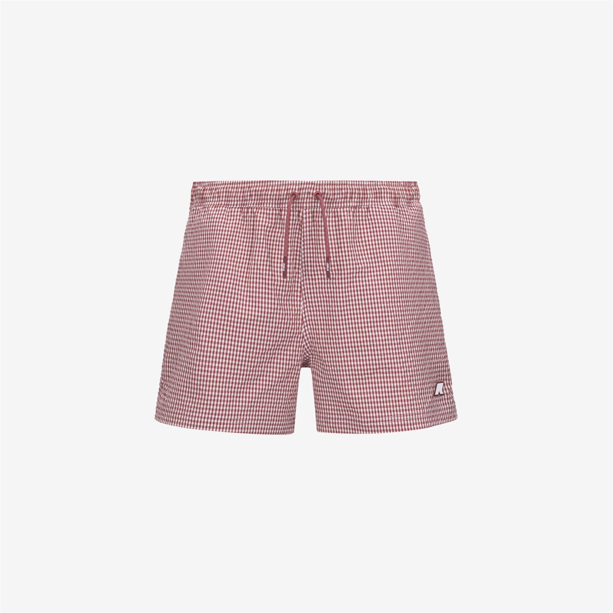 HAZEL CHECK BEACH - Bathing Suits - Swimming Trunks - Man - WHITE-RED BROWNISH