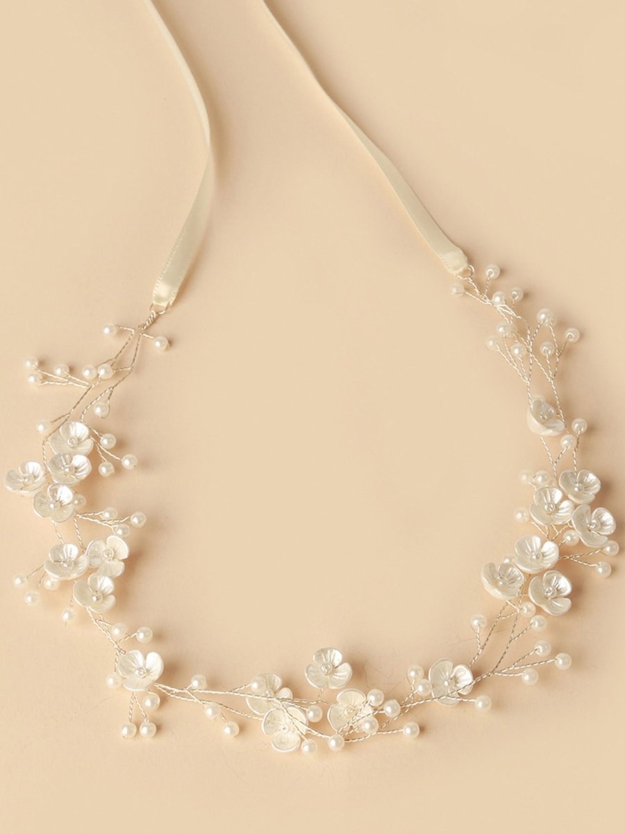 Bridal Pearl Beaded Headband