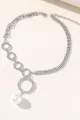 Silver Sparking Rhinestone Choker Necklace