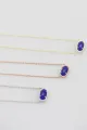 Blue Oval Pendant Necklace