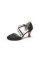 White Lace Mid-Heel Pumps with Elegant Design(Black,US5)