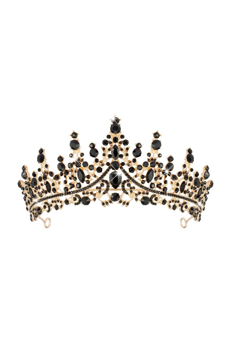 Bronze Black Crystal Tiara