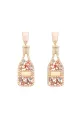 Champagne Bottle Earrings Rhinestone Crystal