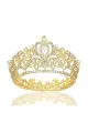 Gold Crystal Crown Accessories Rhinestones