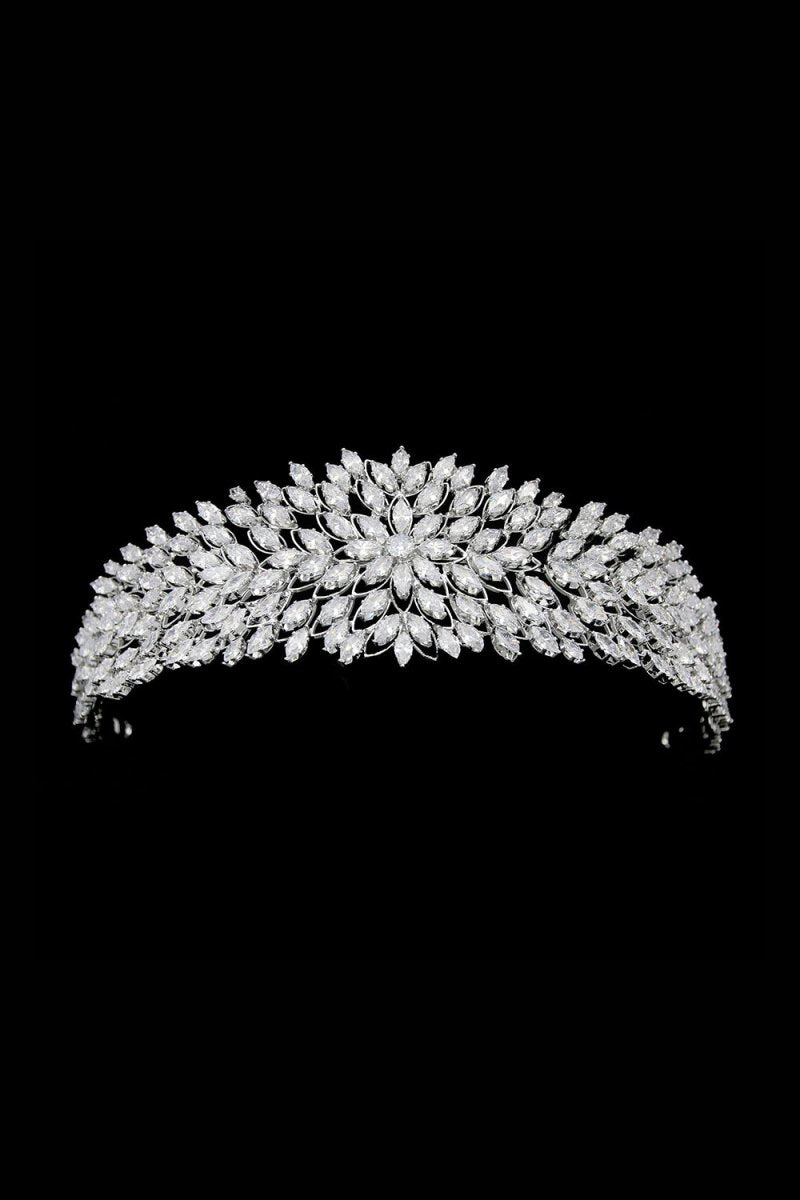 Gold Hair Pieces Crystal Crowns