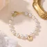 Gold Letter Pearl Bracelets