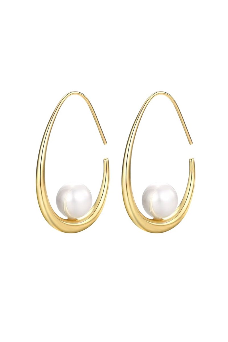 Gold Pearls Drop Earrings