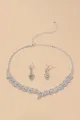 Luxury Round Zircon Necklace And earrings Set Of Two