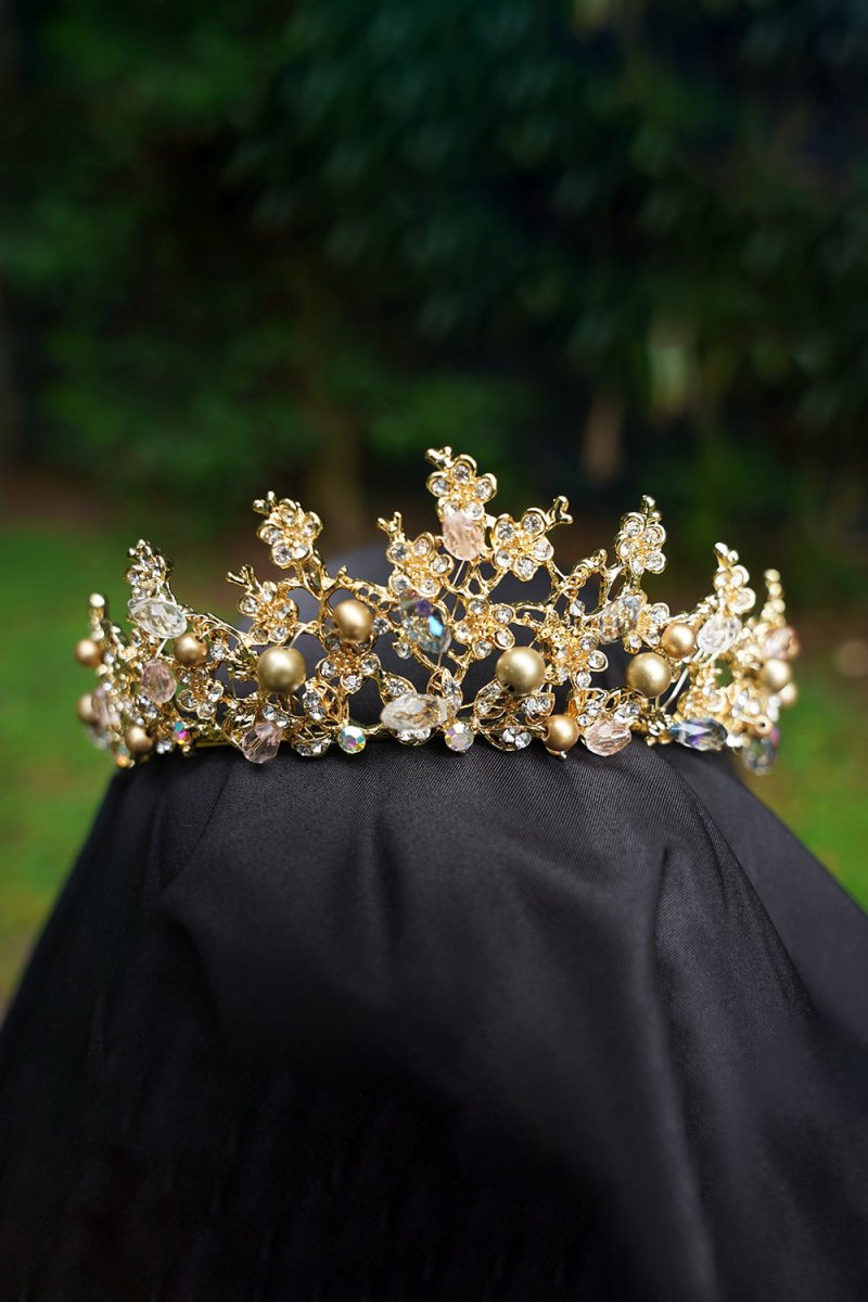 Pearl Gold Woodland Tiara