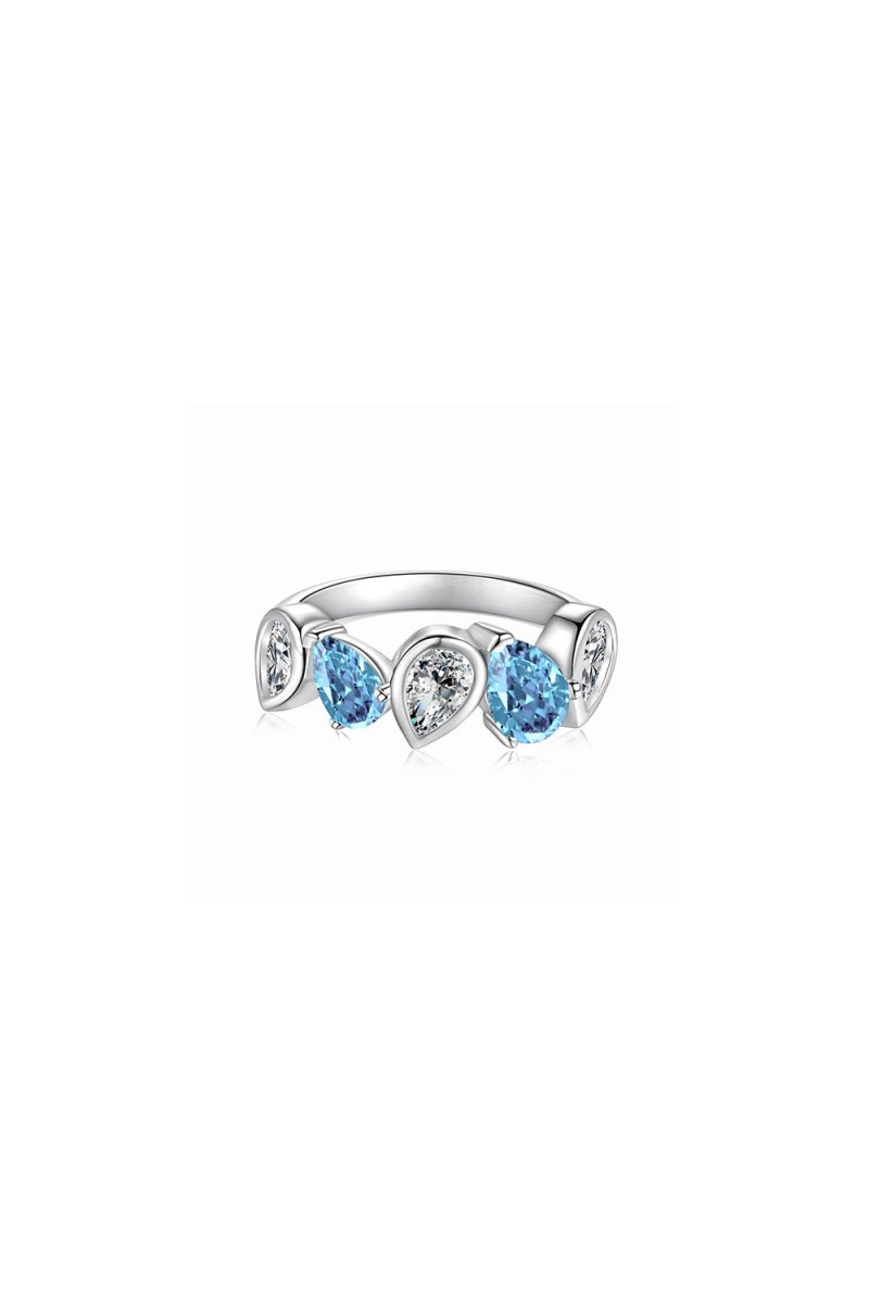 Petite Pear Half Band Ring