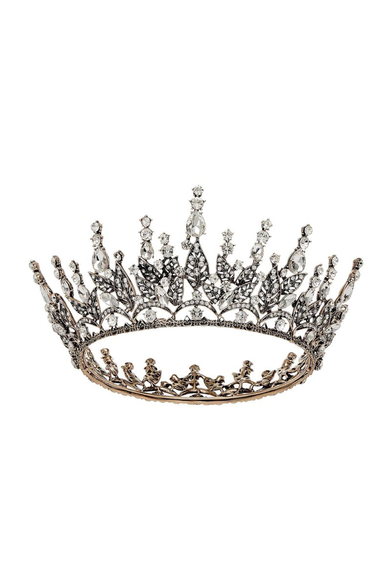 Queen Rhinestone Dark Crown for Women