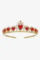 Red Heart Shape Crystal Rhinestone Tiara