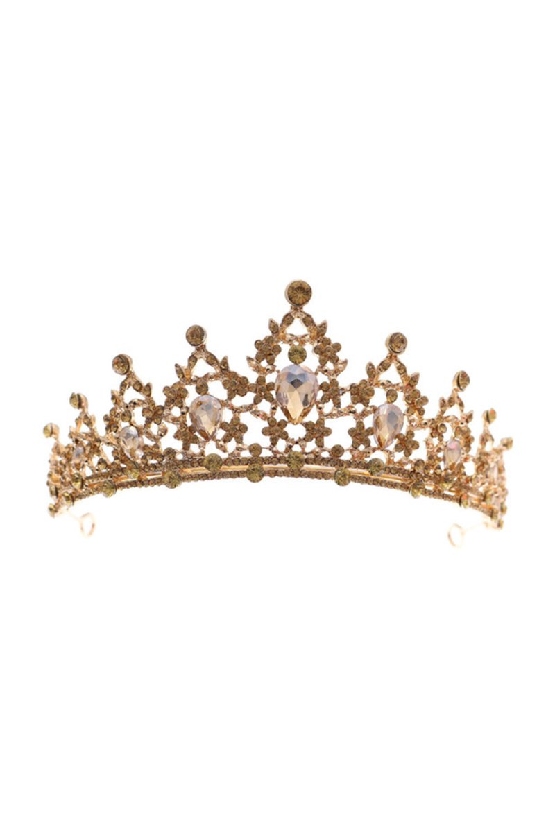 Women's Gold Princess Rhinestone Crowns