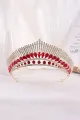 Red Rhinestone Bridal Tiara