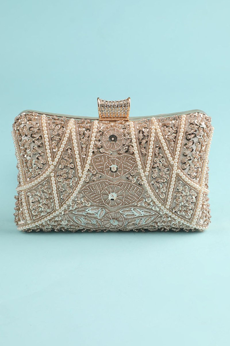 Reto Pearl Embroidery Handbag