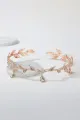 Rose Gold Leaf Crystal Crown