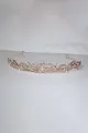 Gold Rhinestone Pearl Wedding Tiara