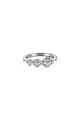Round-Cut Three Sparkle Zircon Ring