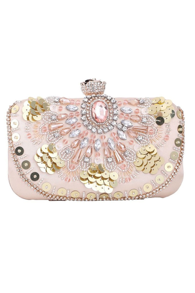 Sequins Rhinestones Square Party Handbag