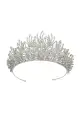 Silver Feather Shaped Zirconia Crown