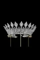 Silver Large 5A Cubic Zirconia Round Tiara