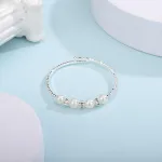 Gold Open Pearl Rhinestone Bracelets