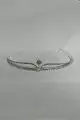 Silver Rhinestone Pearl Wedding Tiara