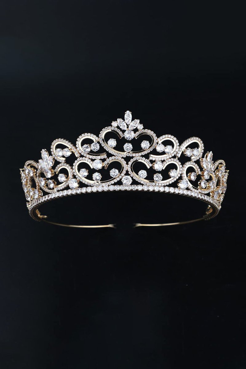 Silver Sparkly Crystal Bridal Crown