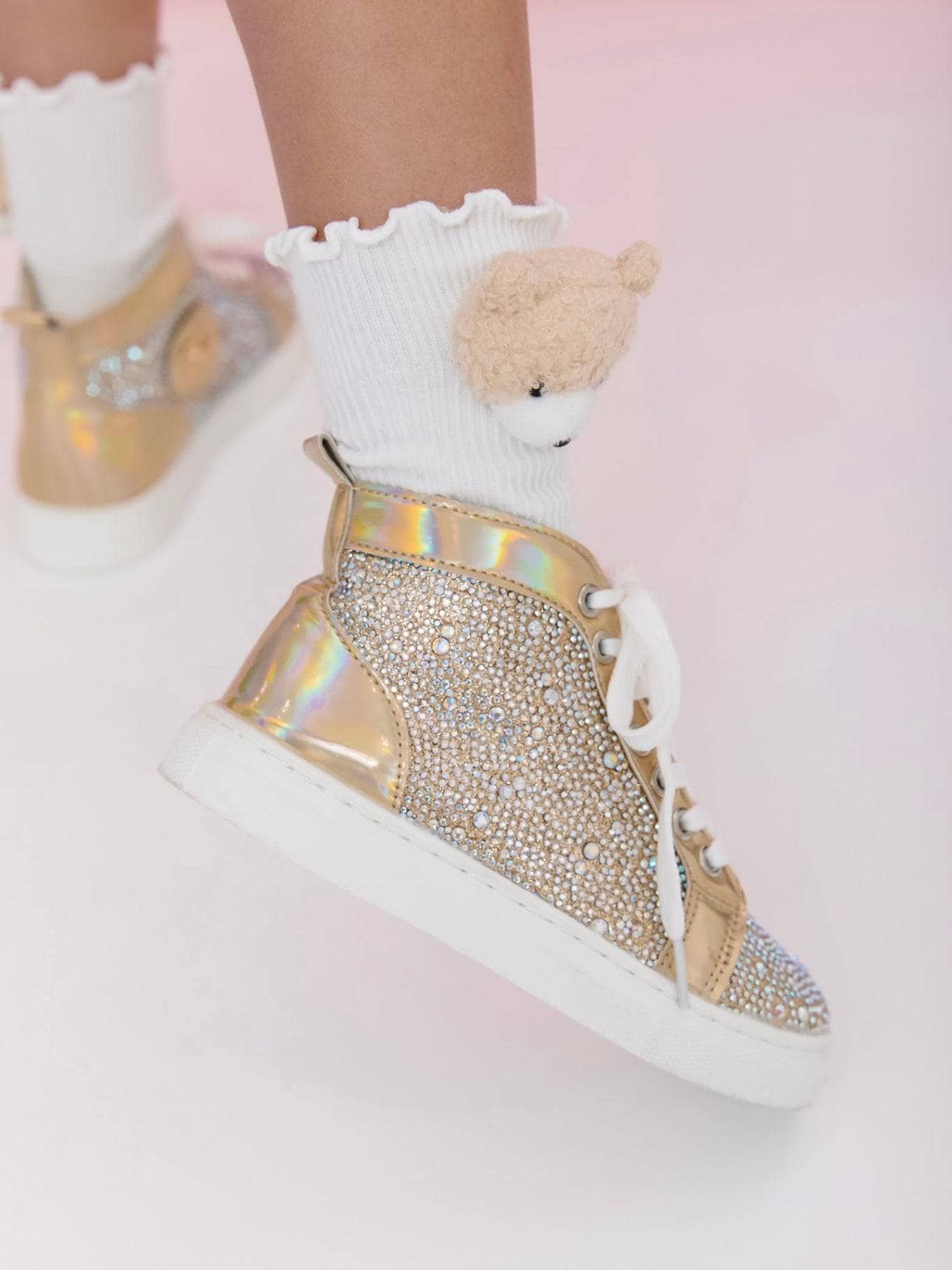 Gold Crystal Hologram Hightops(5.5C (21))