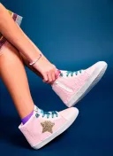 Baby Pink Sherpa High Tops(5.5C (21))