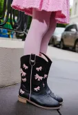 Bow Pink Cowgirl Boots