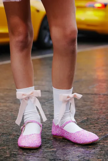 Pretty in Pink Crystal Ballet Flat(7C (23))