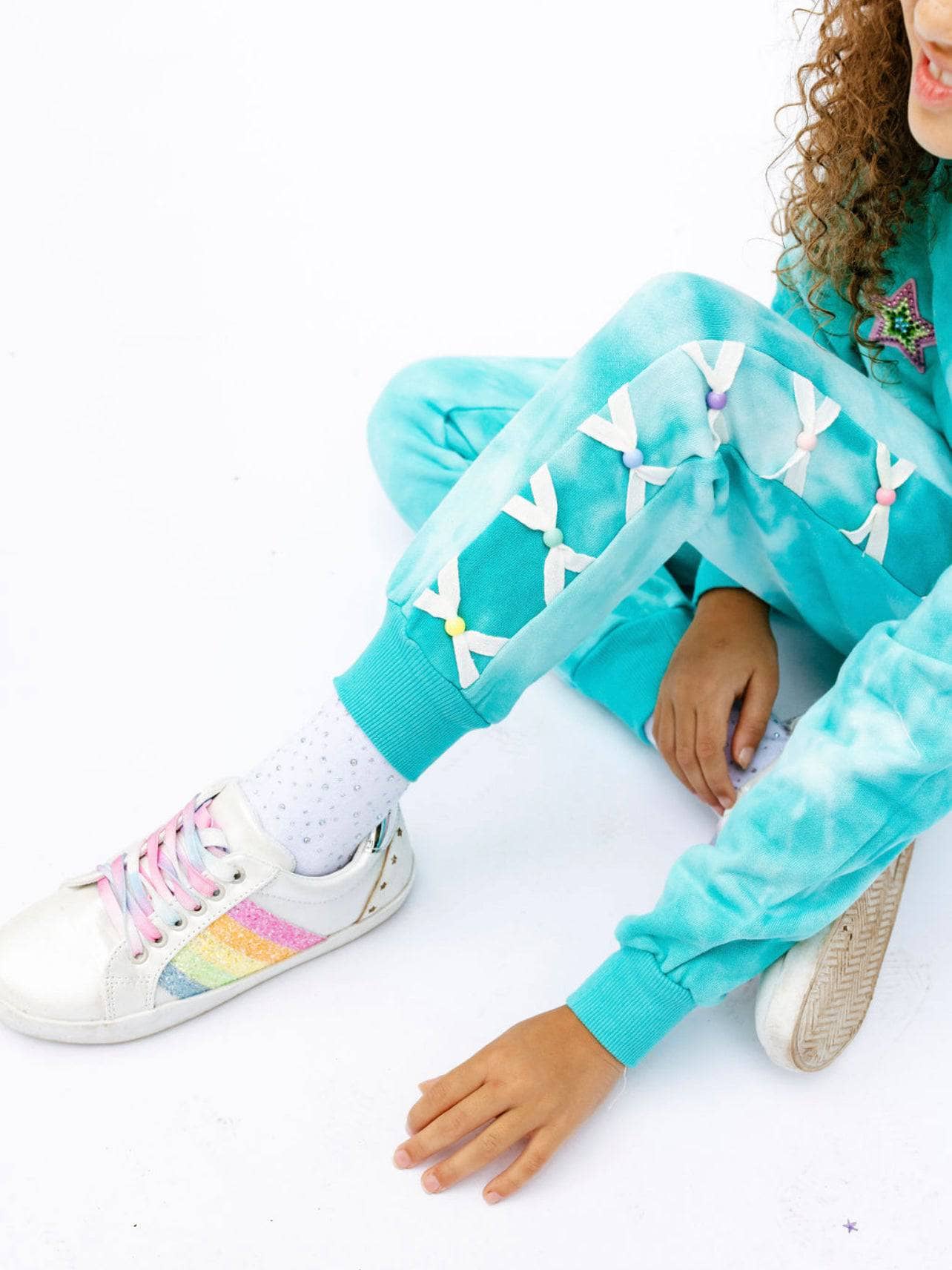 Rainbow Striped Sneakers(7C (23))