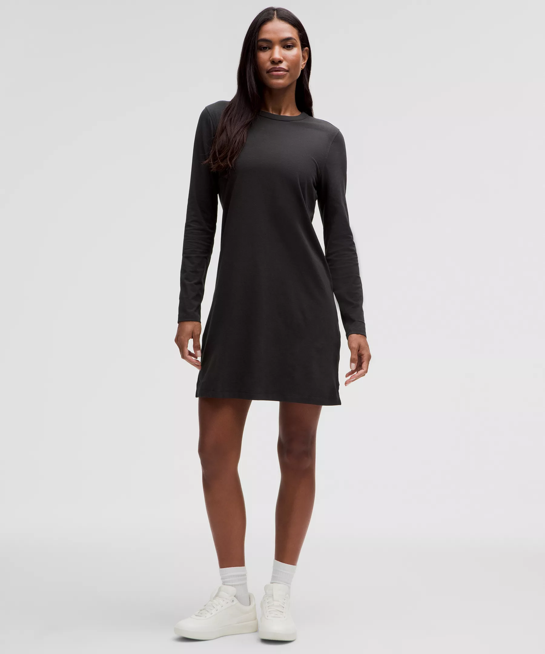 Classic-Fit Cotton-Blend Long-Sleeve Dress