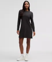 Classic-Fit Cotton-Blend Long-Sleeve Dress