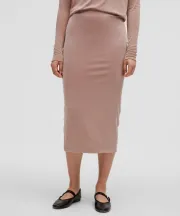 Drapey Softstreme Column Midi Skirt