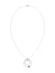 Floral White Gold Pendant Necklace
